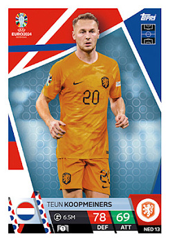 Teun Koopmeiners Netherlands Topps Match Attax EURO 2024 #NED13